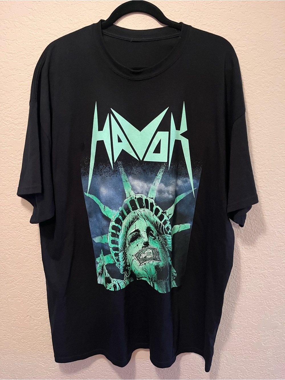 Havok Short-Sleeve Graphic Tee - Black with Mint Green Print